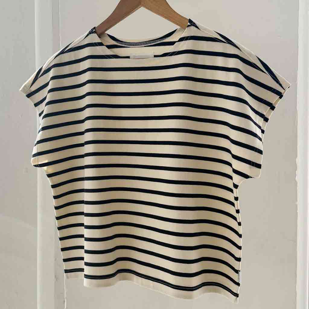 Manon Tee - Navy Stripe - re - souL