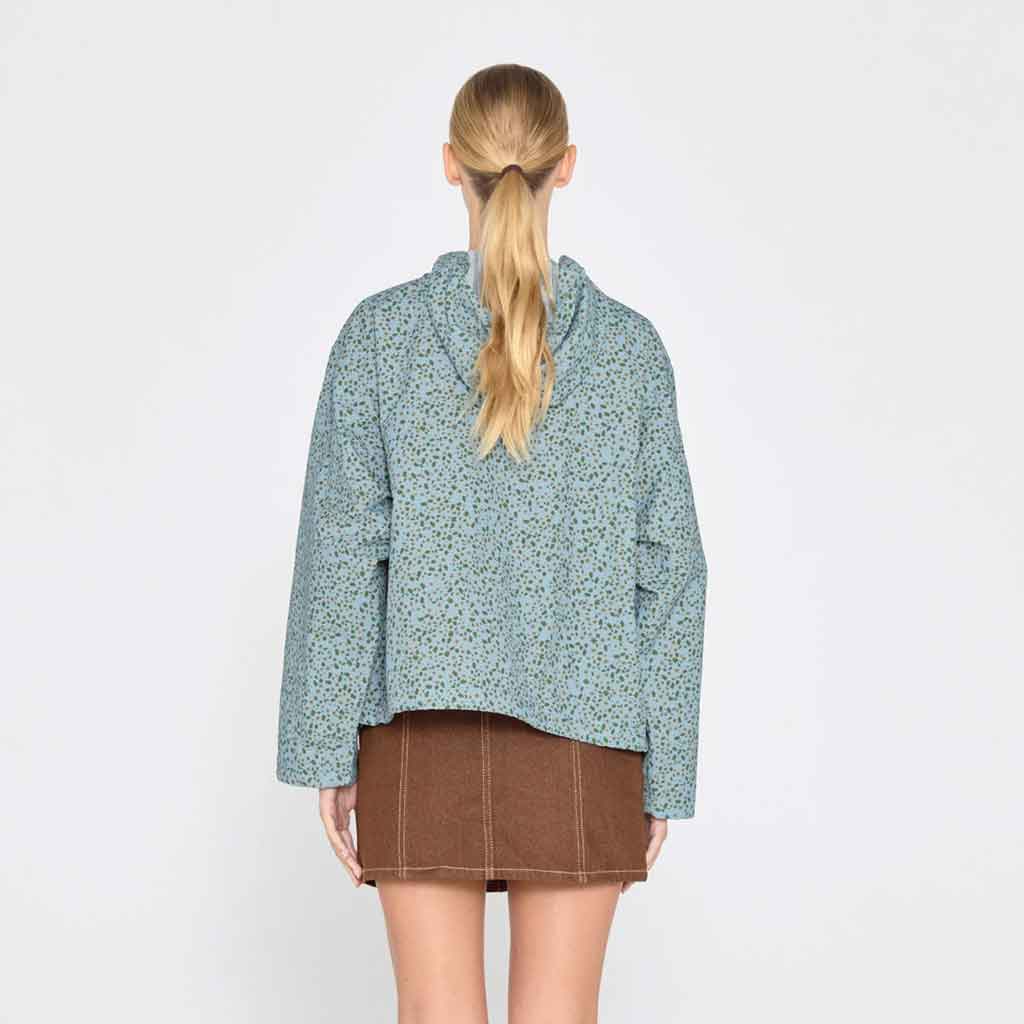 Mini Flowers Windbreaker - Blue/Green - re - souL