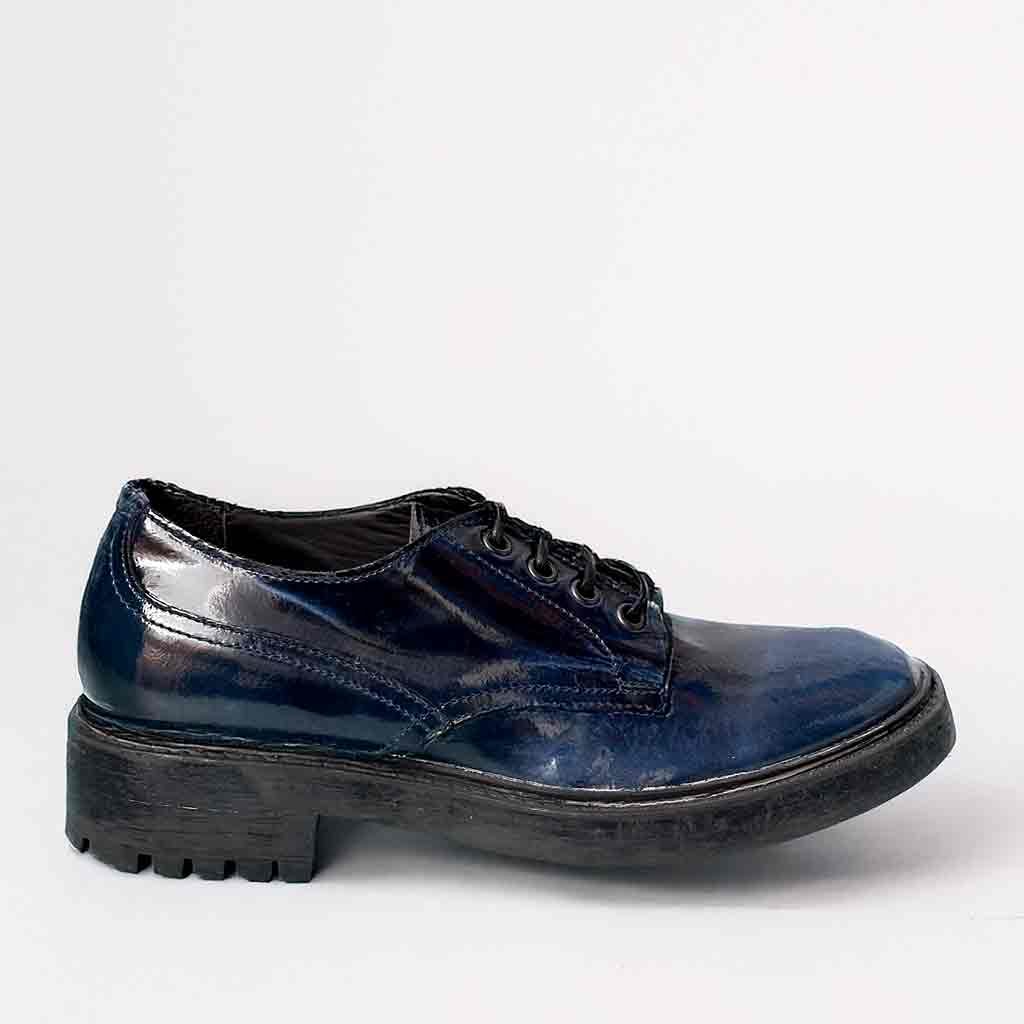 MOMA Bell Oxford in Royal Blue Patent for Women | re-souL MOMA Bell Oxford in Royal Blue Patent for Women | re-souL