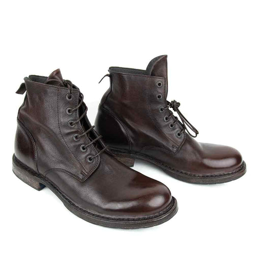 MOMA Men's Lace-Up Boot - Dark Brown - re-souL