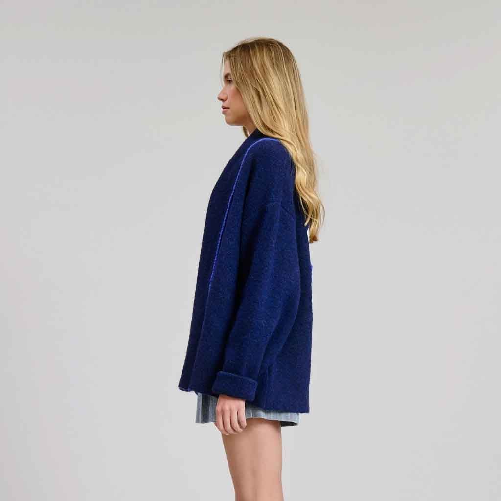 Sardine Cardigan - Navy - re - souL