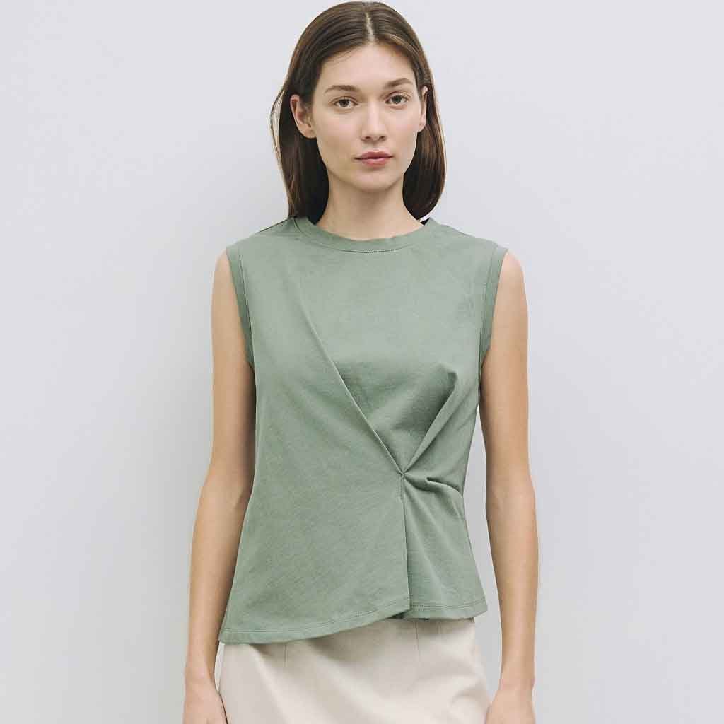 Sienna Sleeveless Top - Green - re - souL