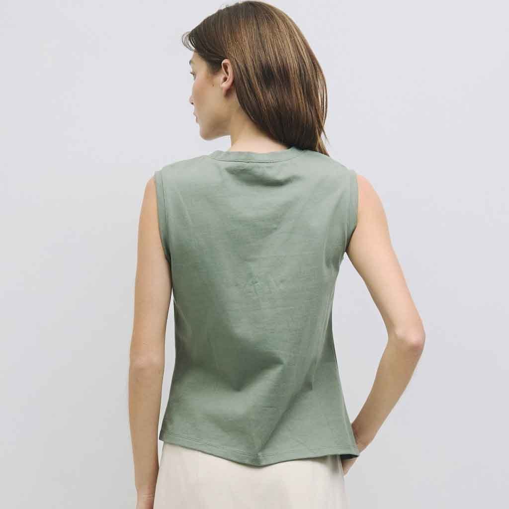 Sienna Sleeveless Top - Green - re - souL