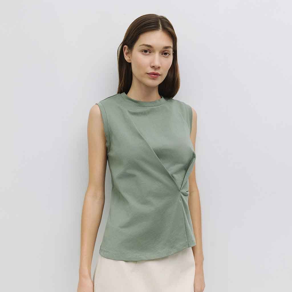 Sienna Sleeveless Top - Green - re - souL