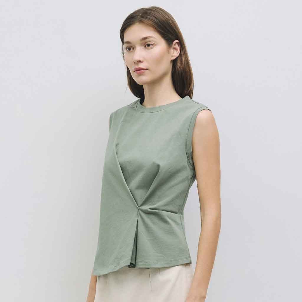 Sienna Sleeveless Top - Green - re - souL