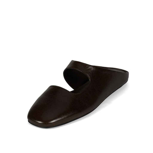 Siesta Flat Mule - Dark Brown - re - souL