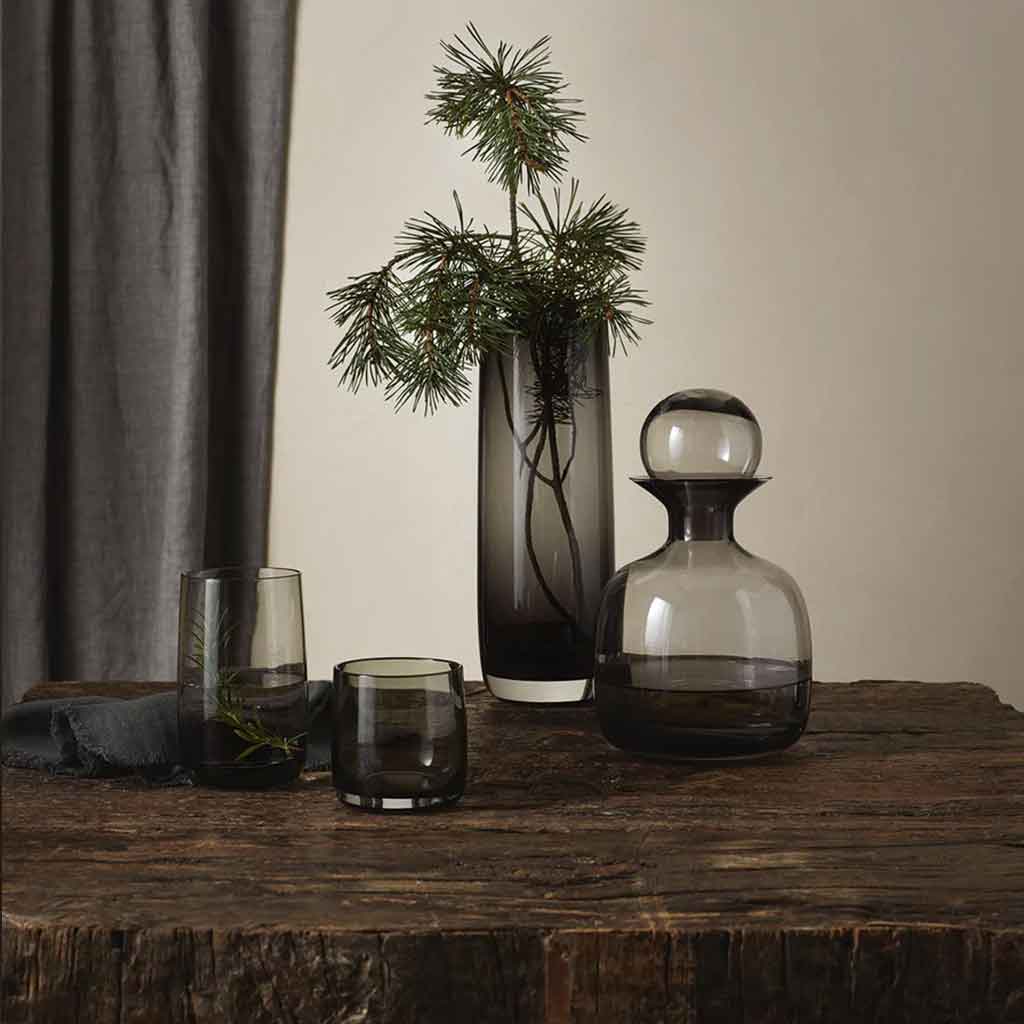 Smoke Grey Glass Carafe Large - re - souL