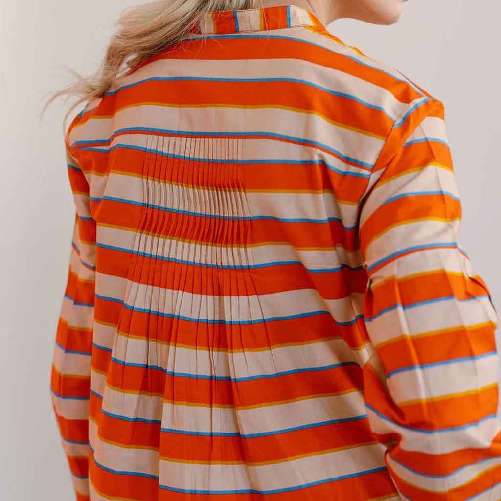 Sunshine Tienda Hidalgo Stripe Milly Dress - Coral - re - souL