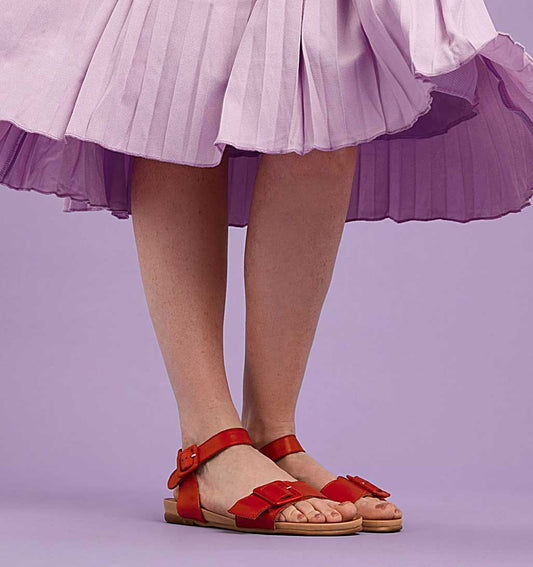 Tatum Sandal - Scarlet - re - souL