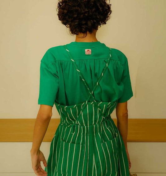 Tomasin Overalls - Grass Stripe - re - souL