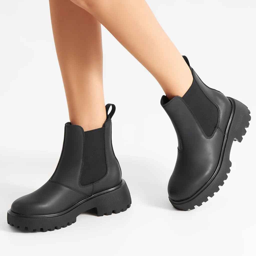 Woden Aya Waterproof Boot - Black - re - souL