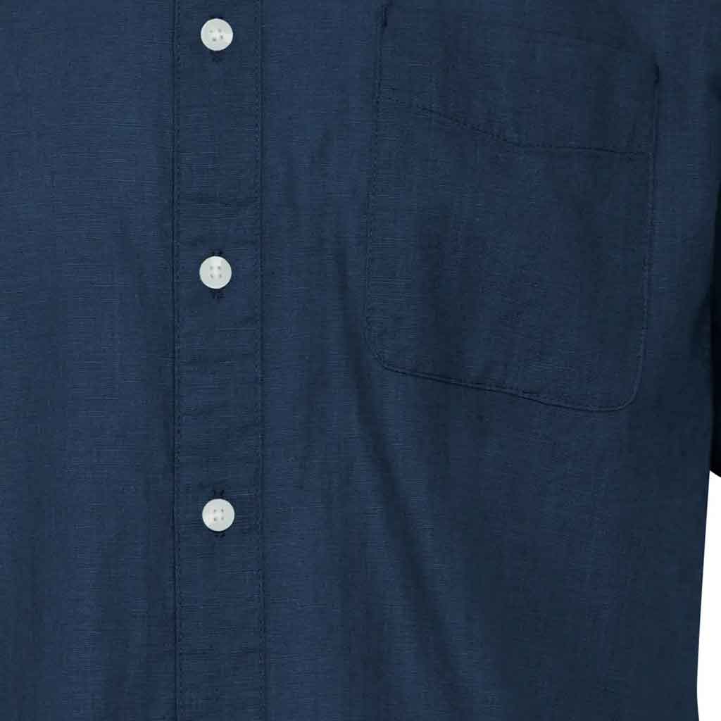 Blend Linen Shirt - Navy - re-souL