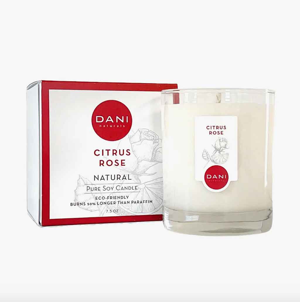 DANI Naturals 7.5 oz Candle - Citrus Rose - re-souL