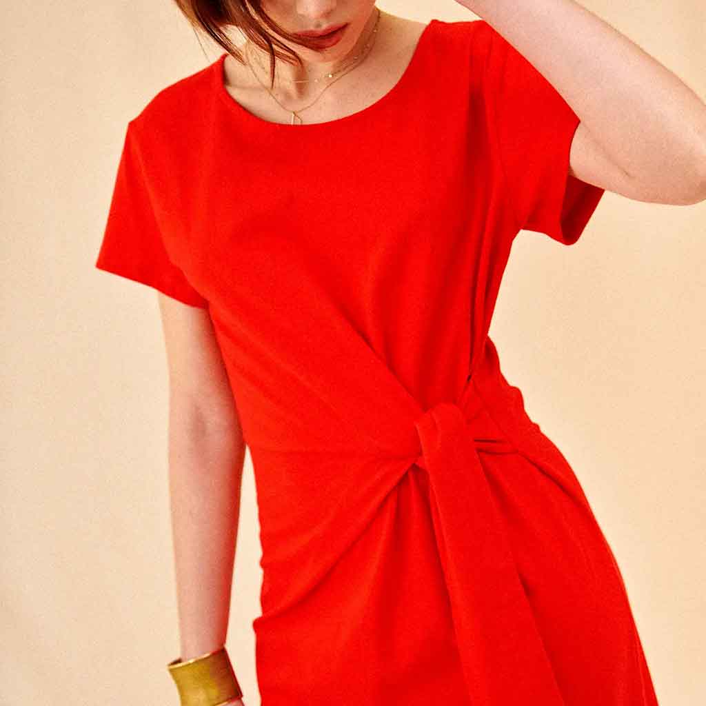 Garance Paris Siriel T-Shirt Dress - Red - re-souL