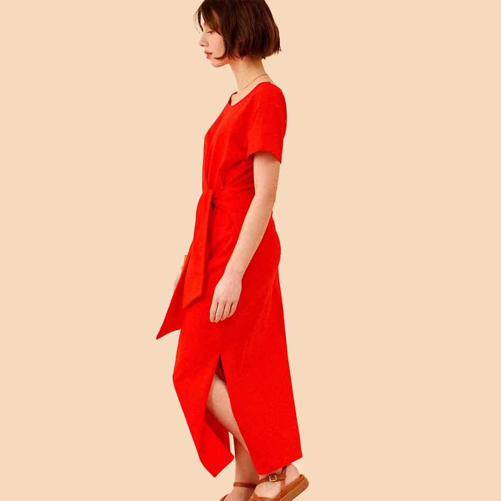 Garance Paris Siriel T-Shirt Dress - Red - re-souL