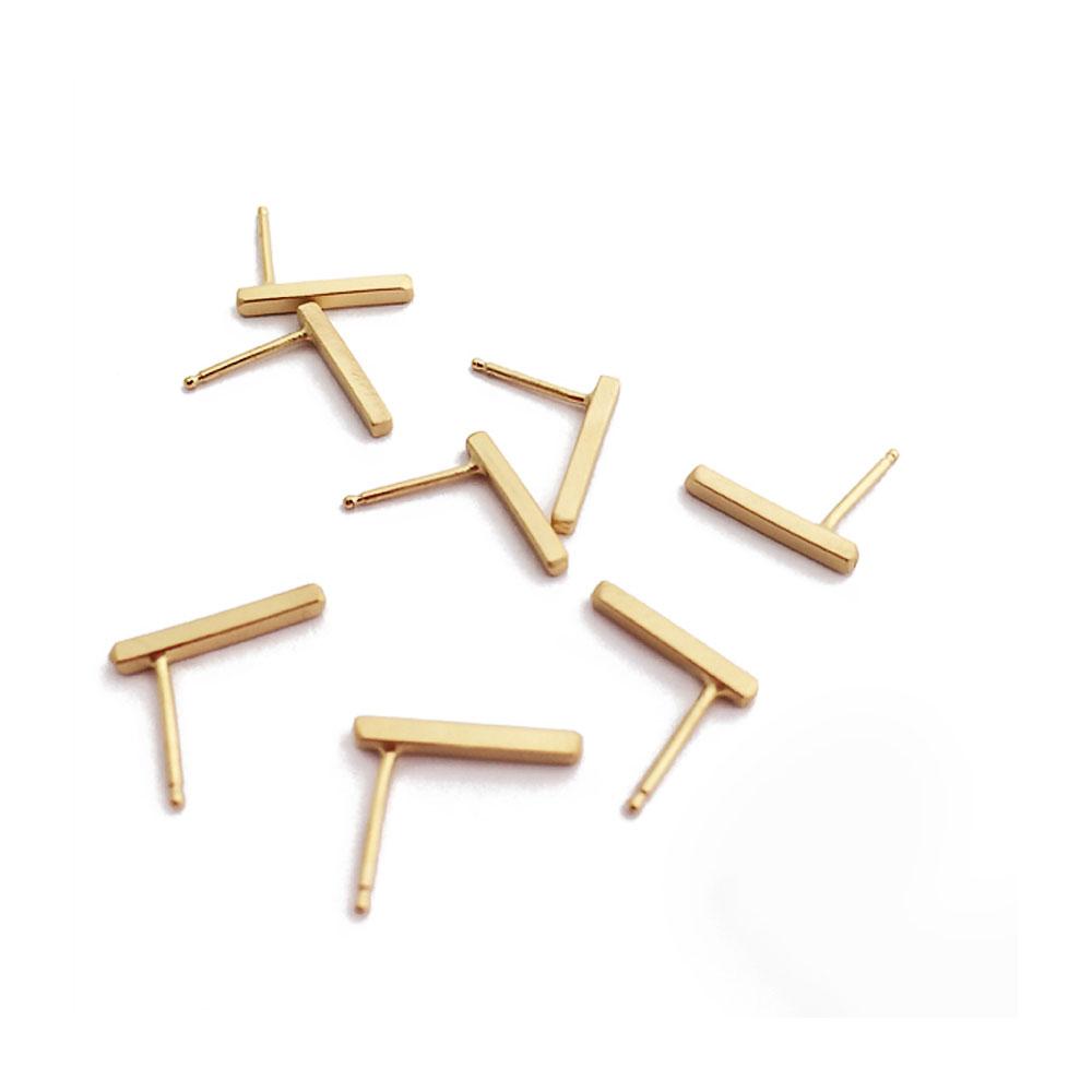 Iris Guy Small Line Studs - Gold - re-souL