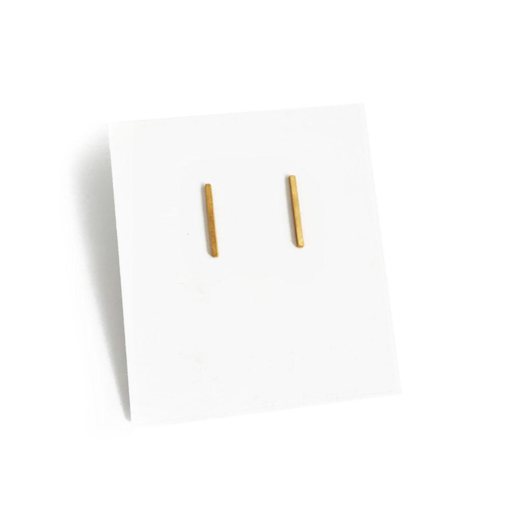 Iris Guy Small Line Studs - Gold - re-souL