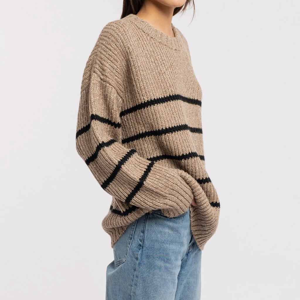 Laude the Label Field Sweater - Brown - re-souL