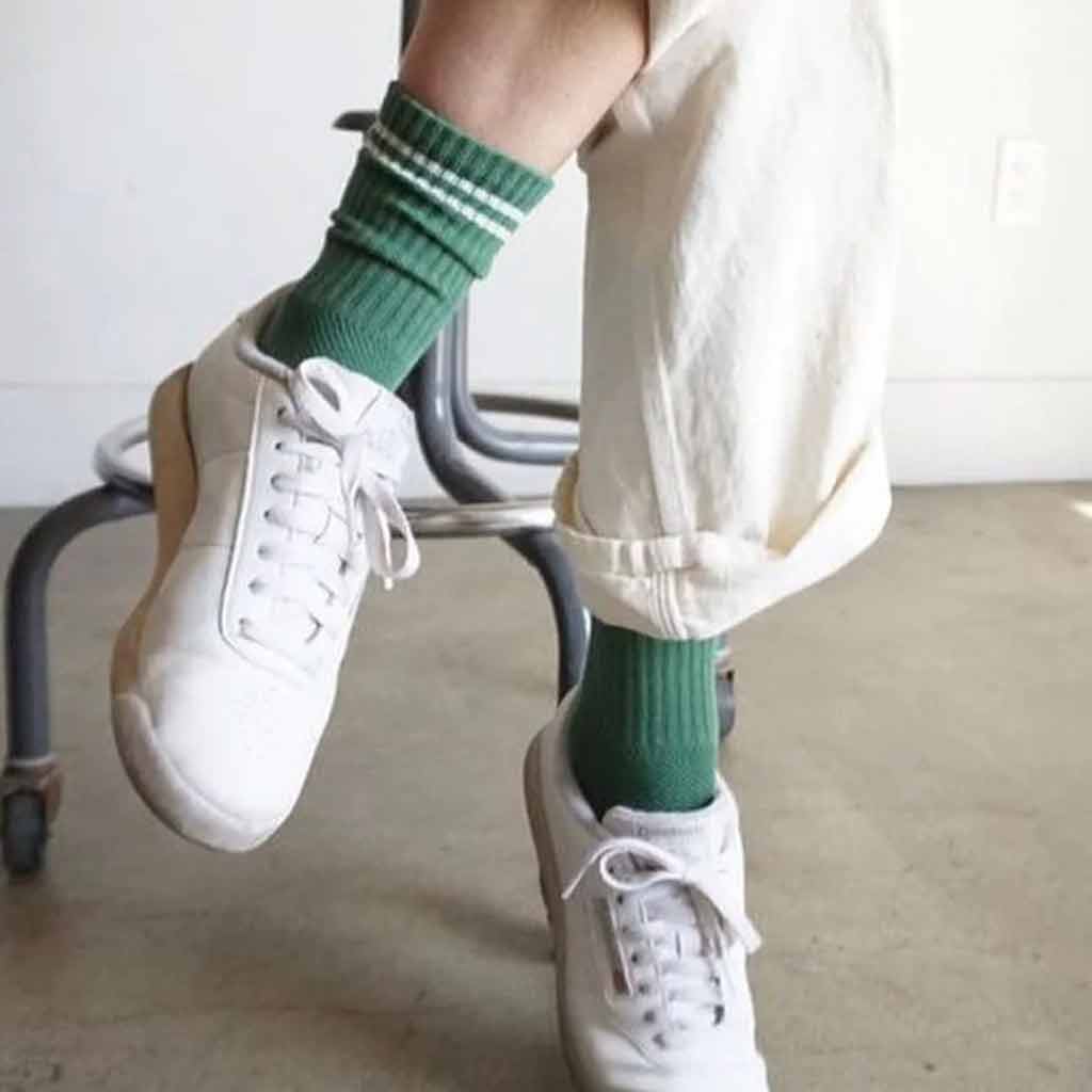 Le Bon Shoppe Boyfriend Socks - Moss Green - re-souL