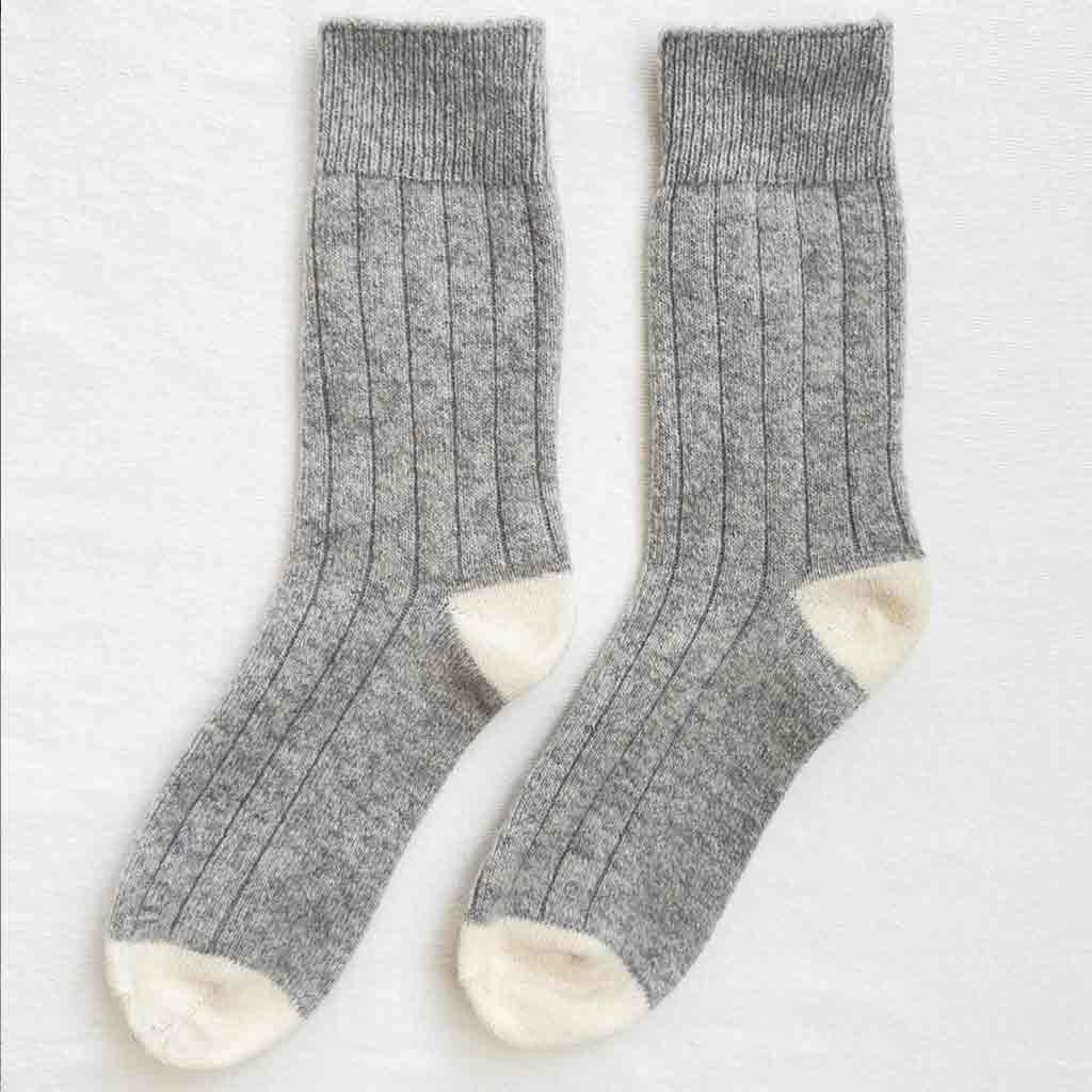 Le Bon Shoppe Classic Cashmere Socks - Grey Melange - re-souL