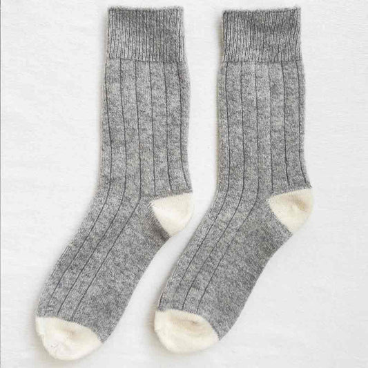 Le Bon Shoppe Classic Cashmere Socks - Grey Melange - re-souL