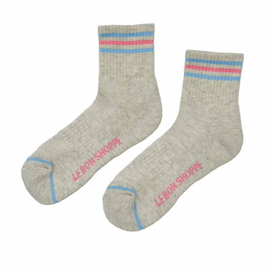Le Bon Shoppe Girlfriend Socks - Bright Grey - re-souL
