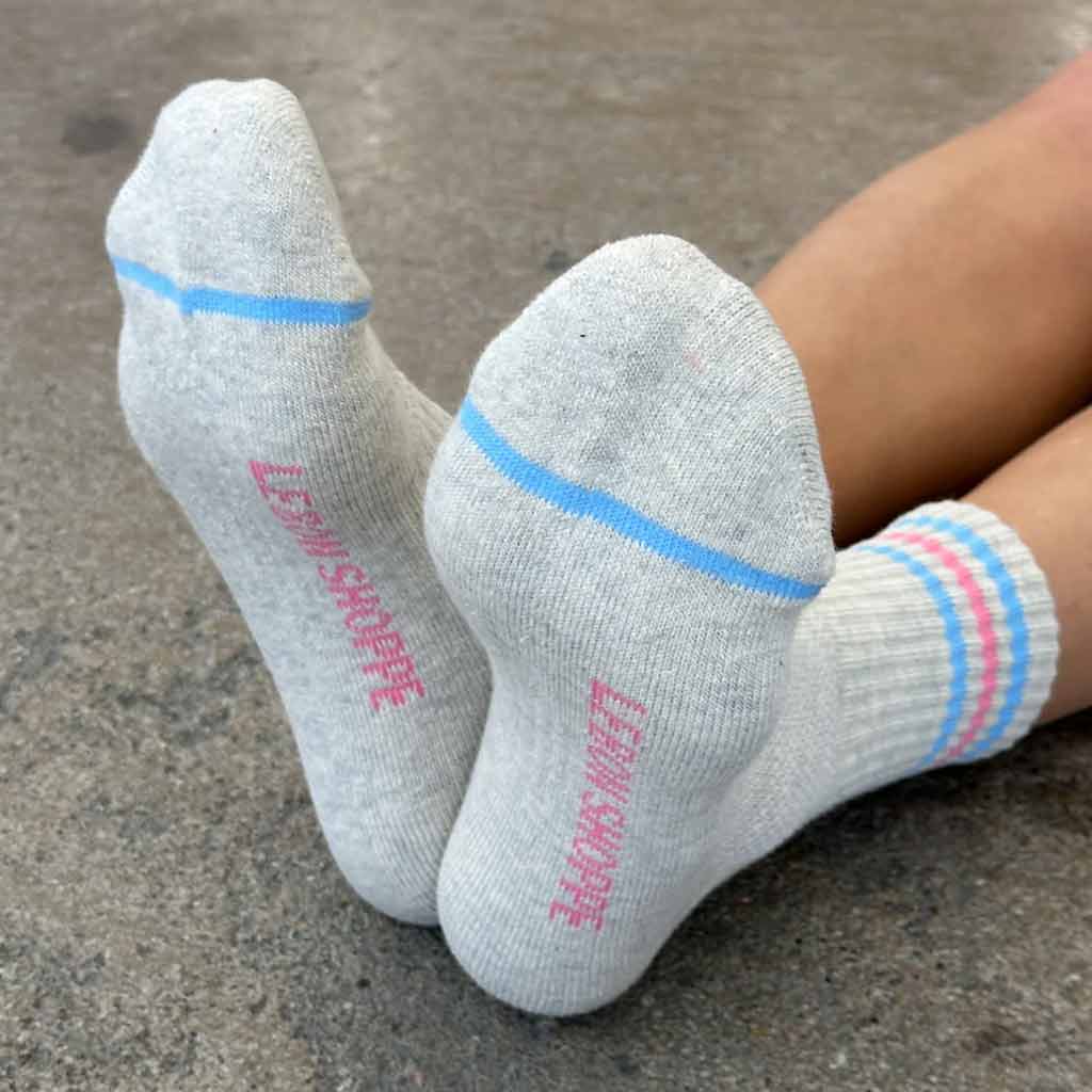 Le Bon Shoppe Girlfriend Socks - Bright Grey - re-souL