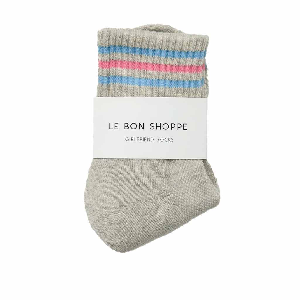 Le Bon Shoppe Girlfriend Socks - Bright Grey - re-souL