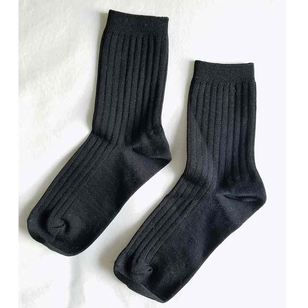 Le Bon Shoppe Her Socks - True Black - re-souL