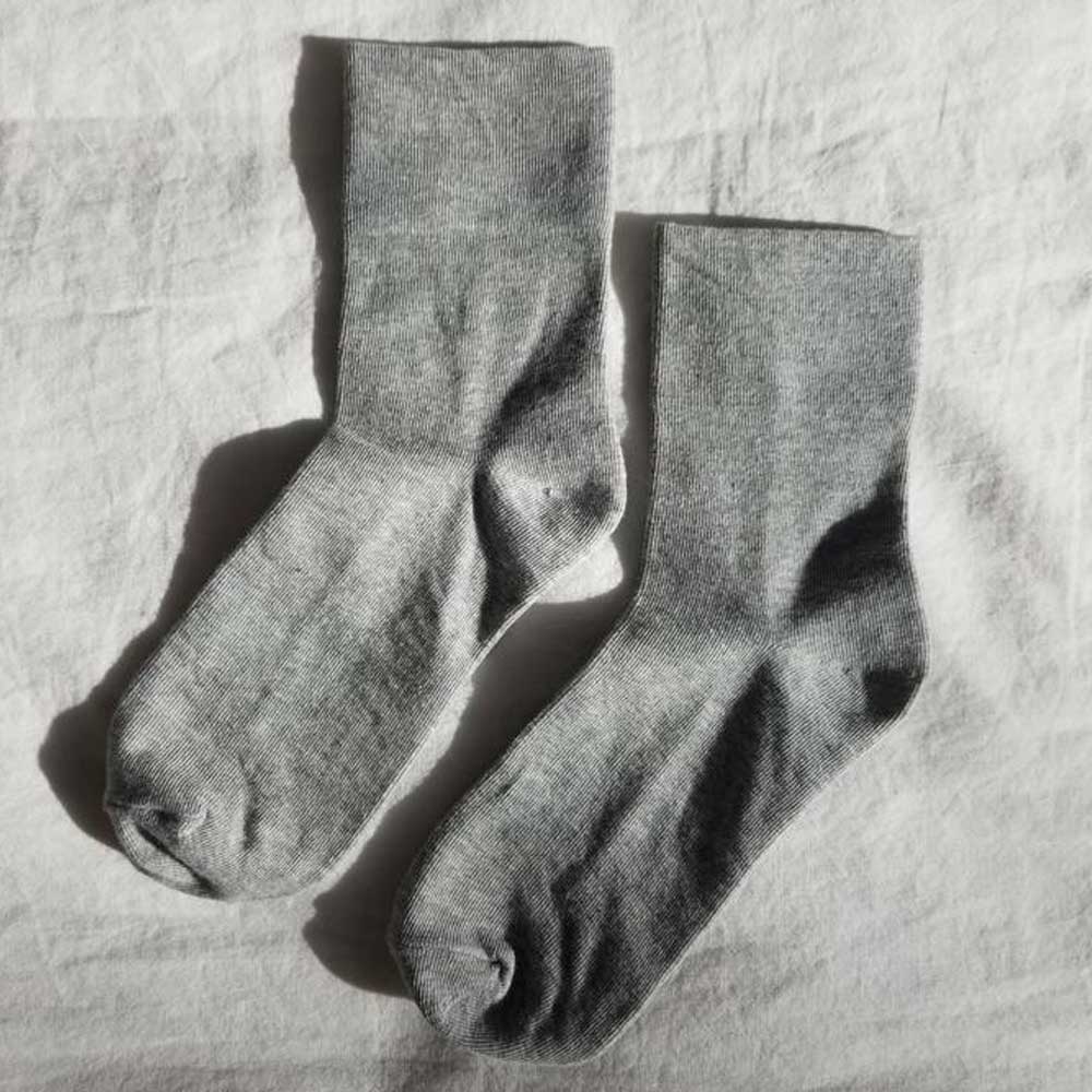 Le Bon Shoppe Sneaker Socks - Heather Grey - re-souL