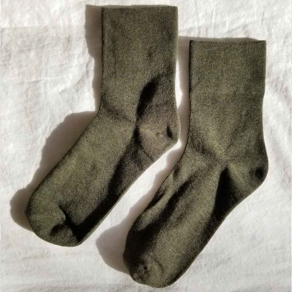 Le Bon Shoppe Sneaker Socks - Olive - re-souL