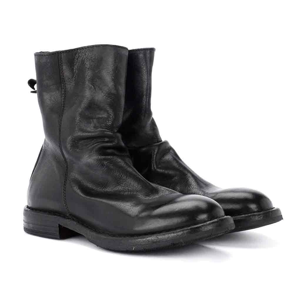 MOMA Back -zip Ankle Boot - Black - re-souL