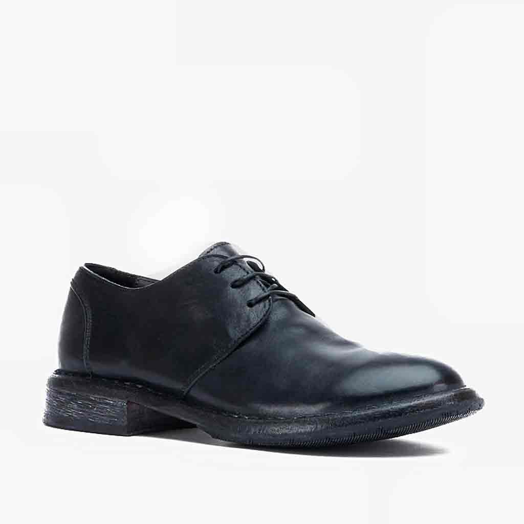 MOMA Italian Lace-Up Oxford - Black - re-souL