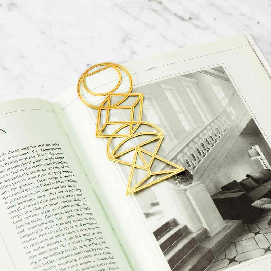 OCTAEVO Brass Leaf Book Mark - Euclid - re-souL