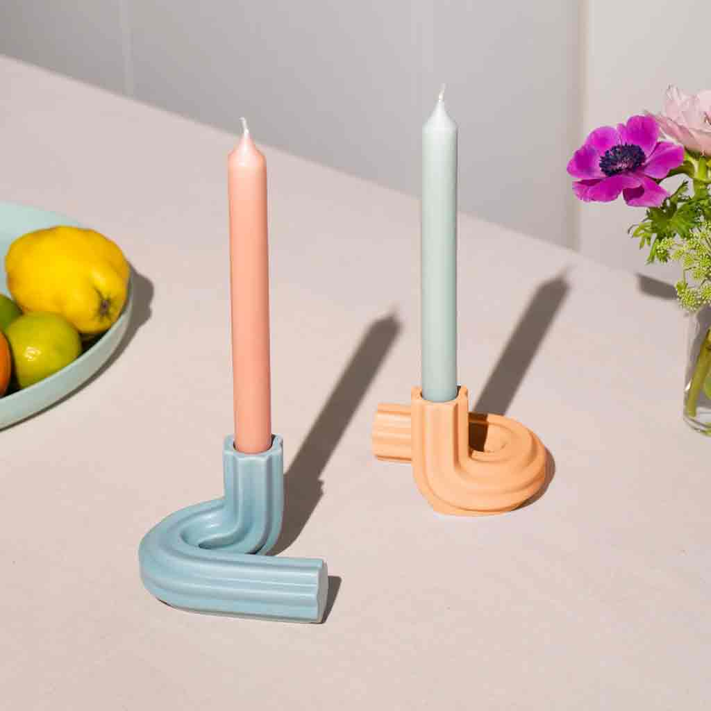 Templo Candle Holder - Light Blue - re-souL