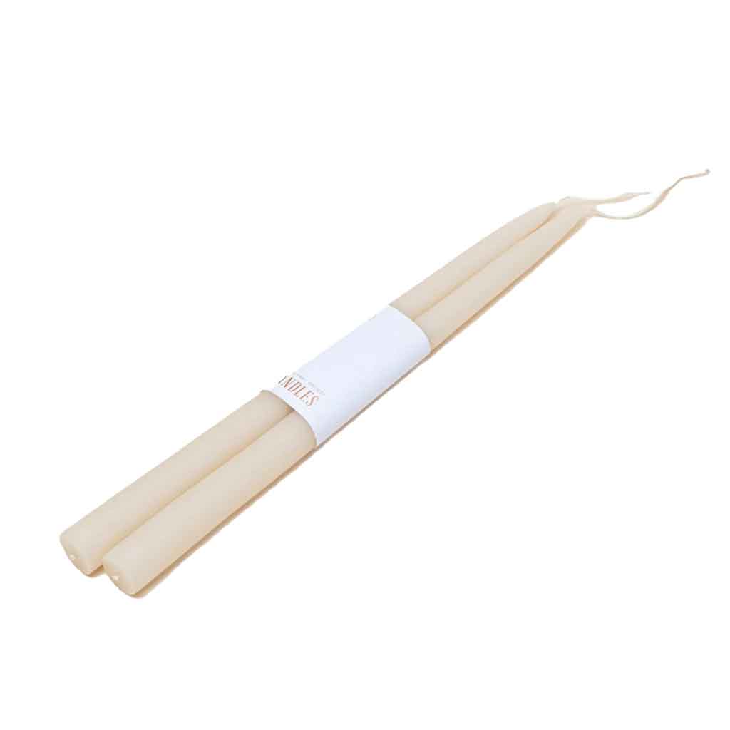 The Floral Society 12" Taper Candles 2-Pack - Parchment - re-souL