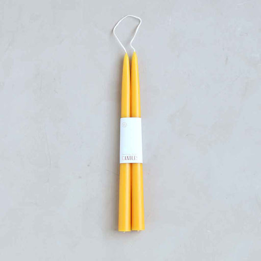 The Floral Society 12" Taper Candles 2-Pack - Saffron - re-souL