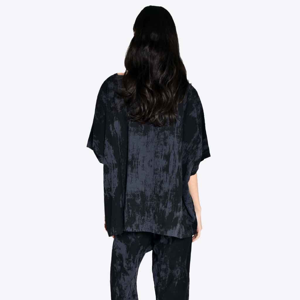 Uzi NYC Coarse Cotton Tunic - Black - re-souL