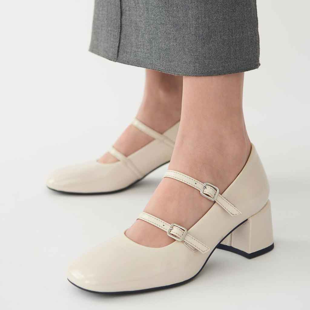 Vagabond Shoemakers Adison Mary Jane - Cream Patent - re-souL