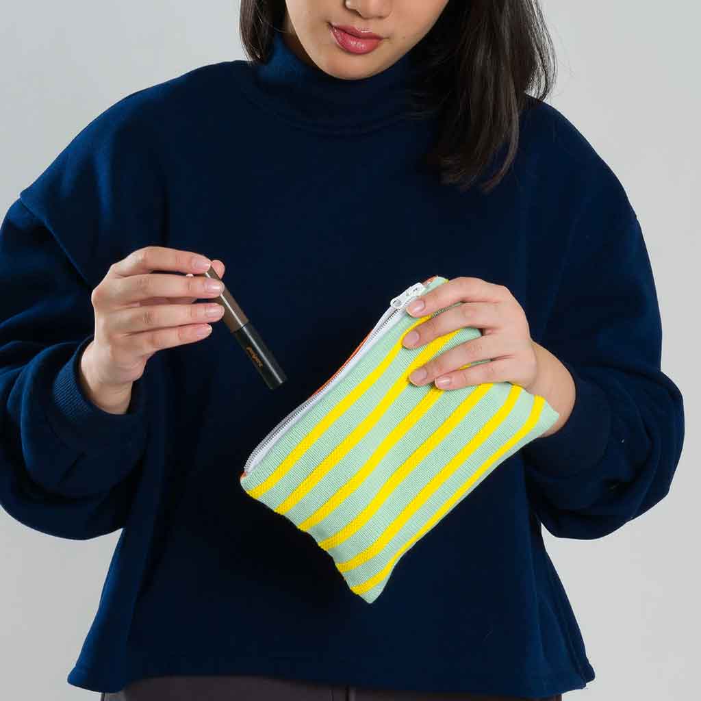 Verloop Super Stripe Pouch - Jade Yellow - re-souL