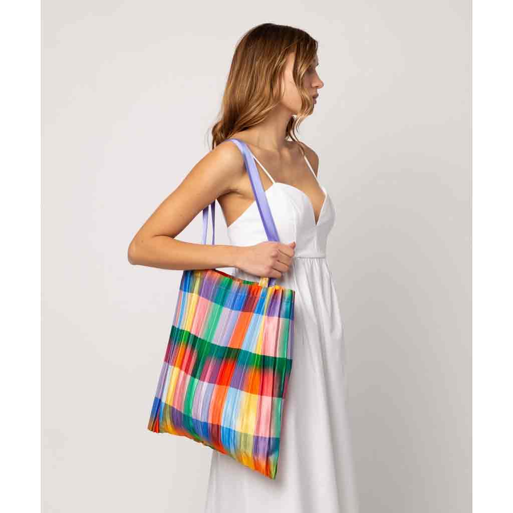 Write Sketch Baratti Satin Pleated Tote Bag - re-souL