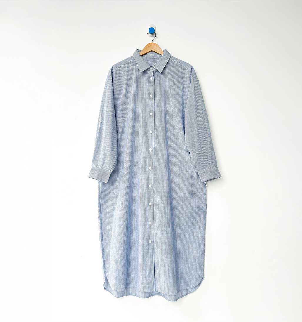 LBS Artist Long Shirt - Blue Pinstripe