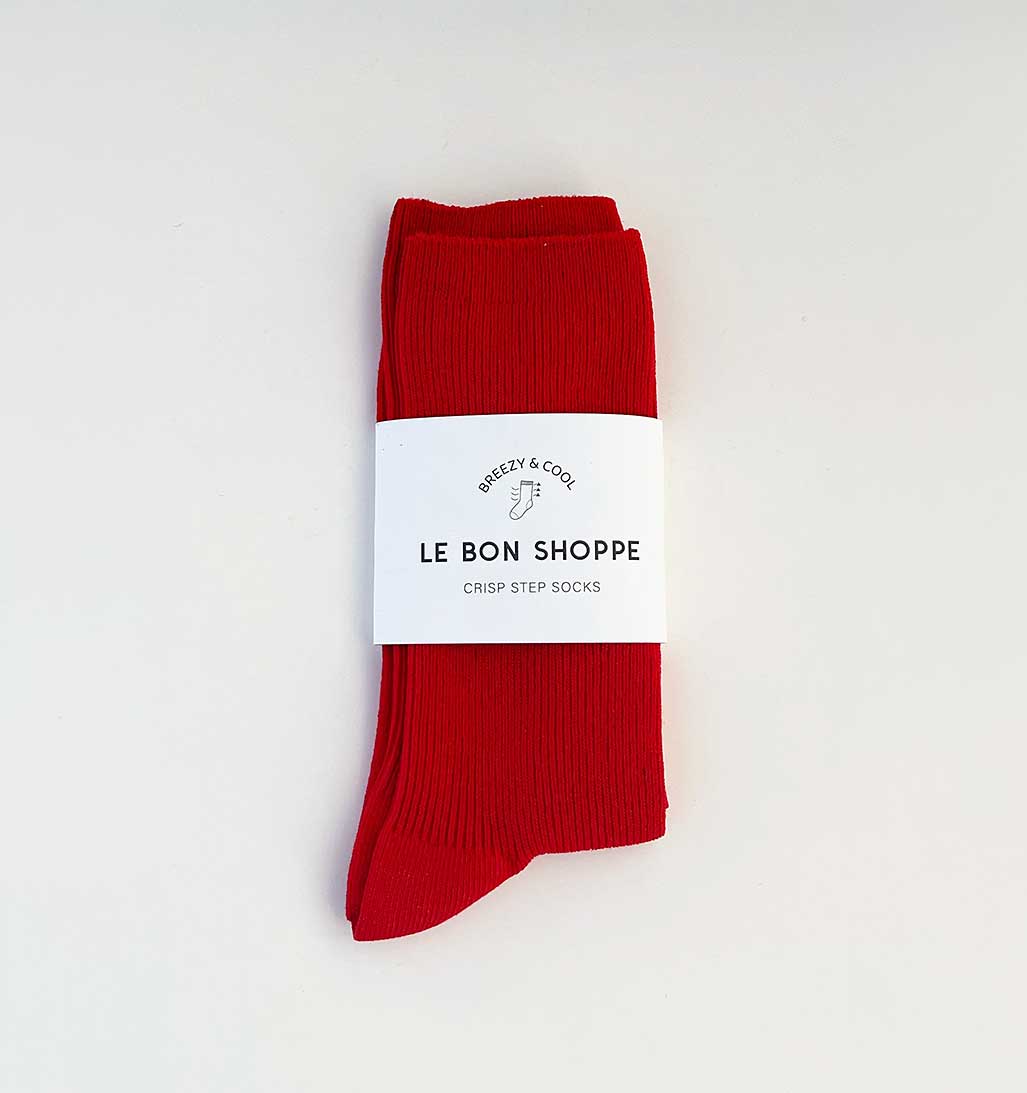 LBS Crisp Step Sock - Red