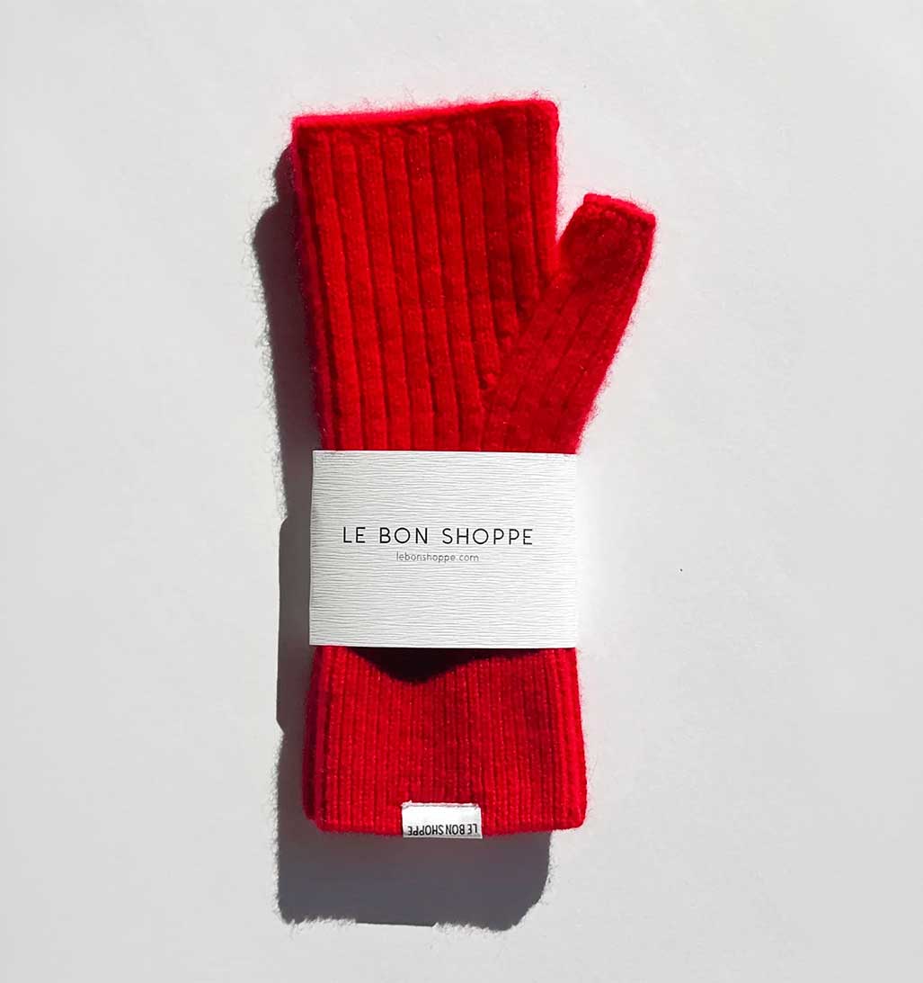 LBS Cashmere Wrist Warmers - Red