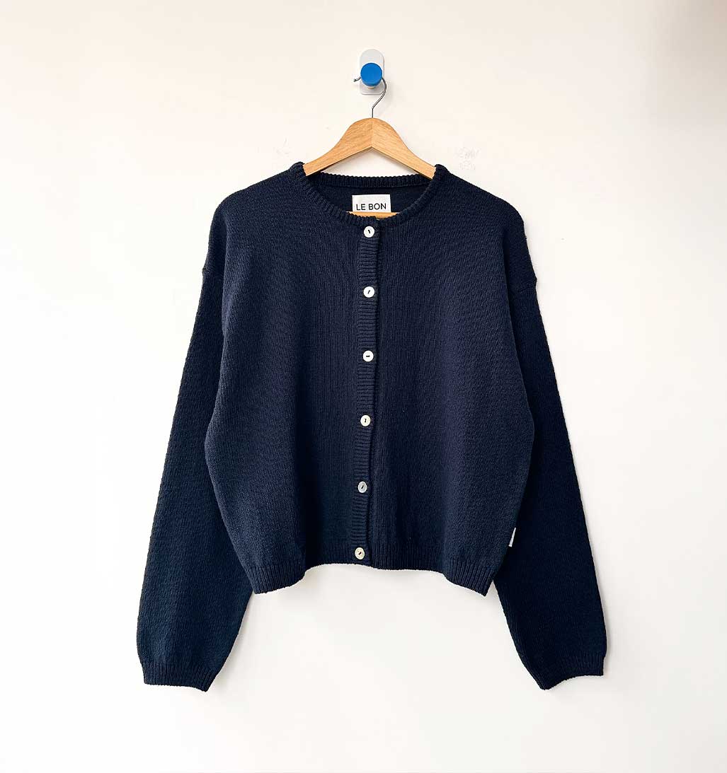 LBS Cotton Leila Cardigan - Navy