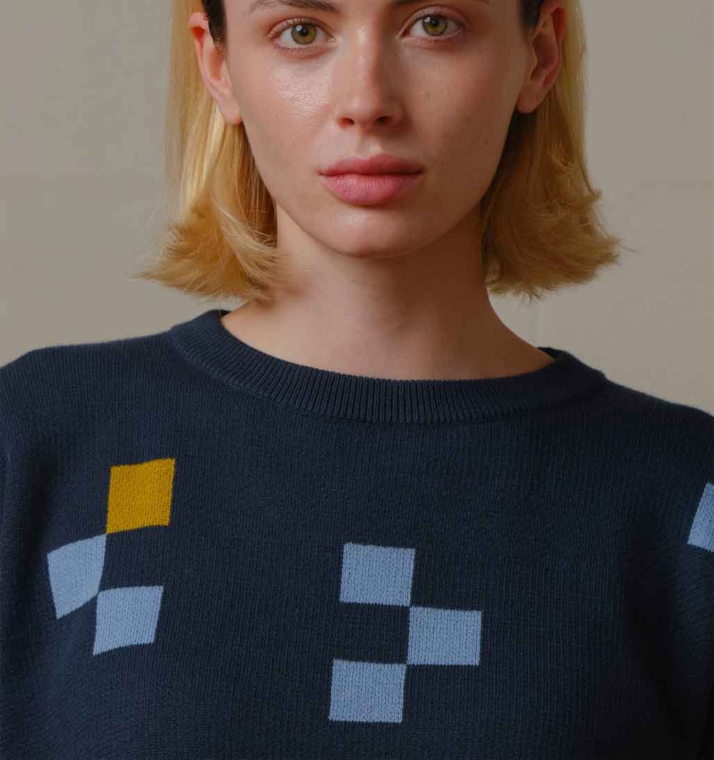 Albers Short Sleeve Sweater Tee - Cordierite - re - souL