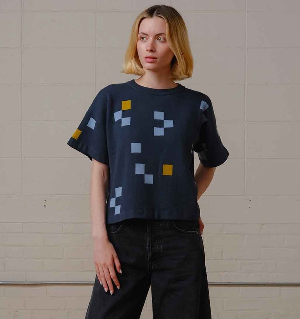 Albers Short Sleeve Sweater Tee - Cordierite - re - souL