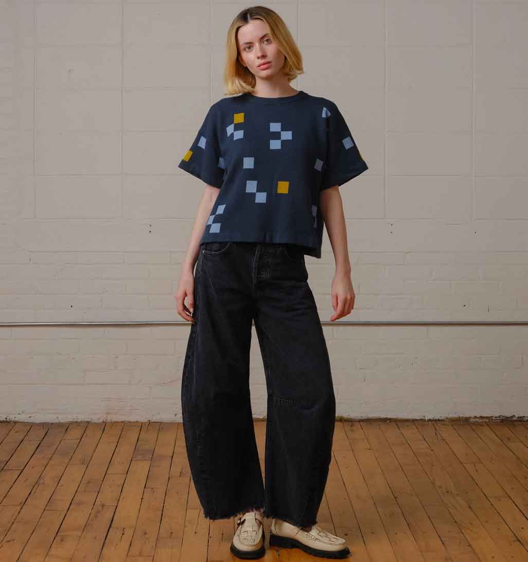 Albers Short Sleeve Sweater Tee - Cordierite - re - souL