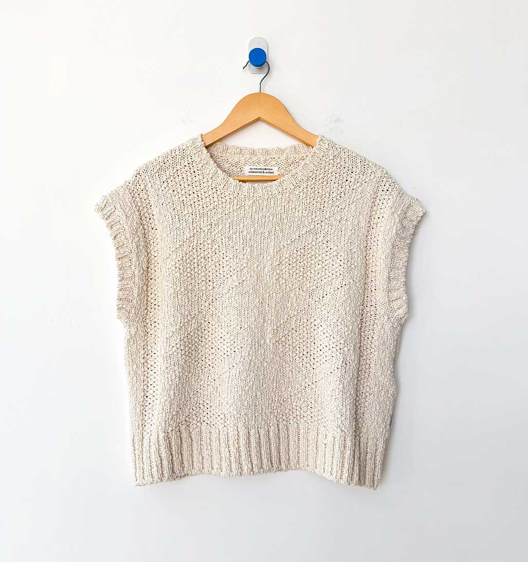Alden Cotton Cap Sleeve Sweater - Natural - re - souL