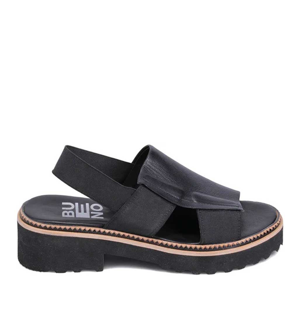 Amy Platform Sandal - Black - re - souL